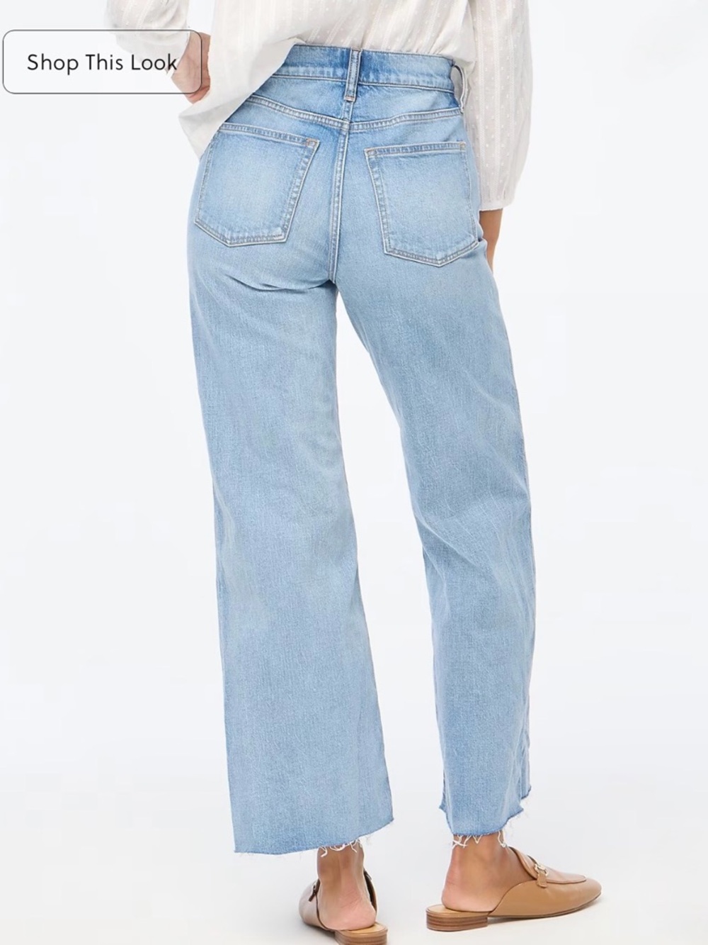 NWT! J. CREW FACTORY Petite wide-leg cropped jean in all-day stretch Size 27P - Picture 15 of 16